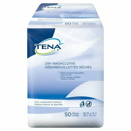 TENA PROSKIN DRY Tena Dry Washcloths, 10-1/4 x 13in, 50PK 74499